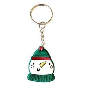 🔴 5 for $10 ONE Holiday Festive Christmas Snowman Ring Key Chain